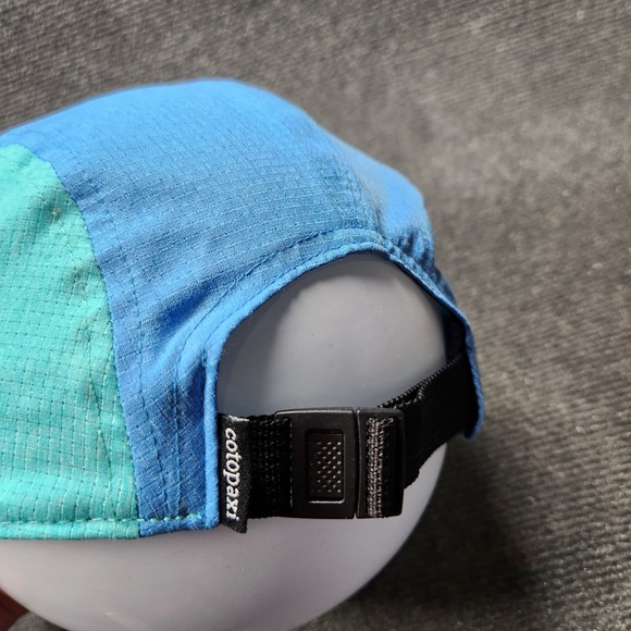 Cotopaxi 5 Panel Hat Colorblock Blue Red Teal Adjustable Camper Cap Unisex - Picture 4 of 7